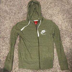 Nike Olive Green Hoodie with Zip